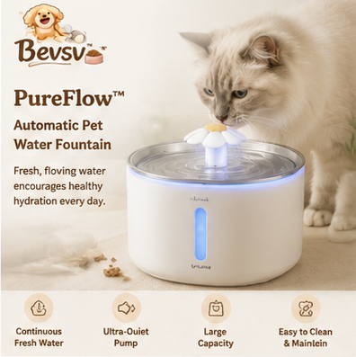 Bevsv™ PureFlow™ Automatic Pet Water Fountain
